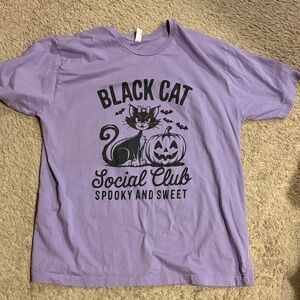 Purple Black Cat Social Club T-Shirt